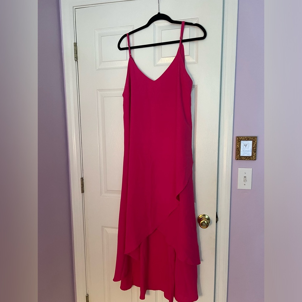 NWT Lulu’s hot pink high low dress
